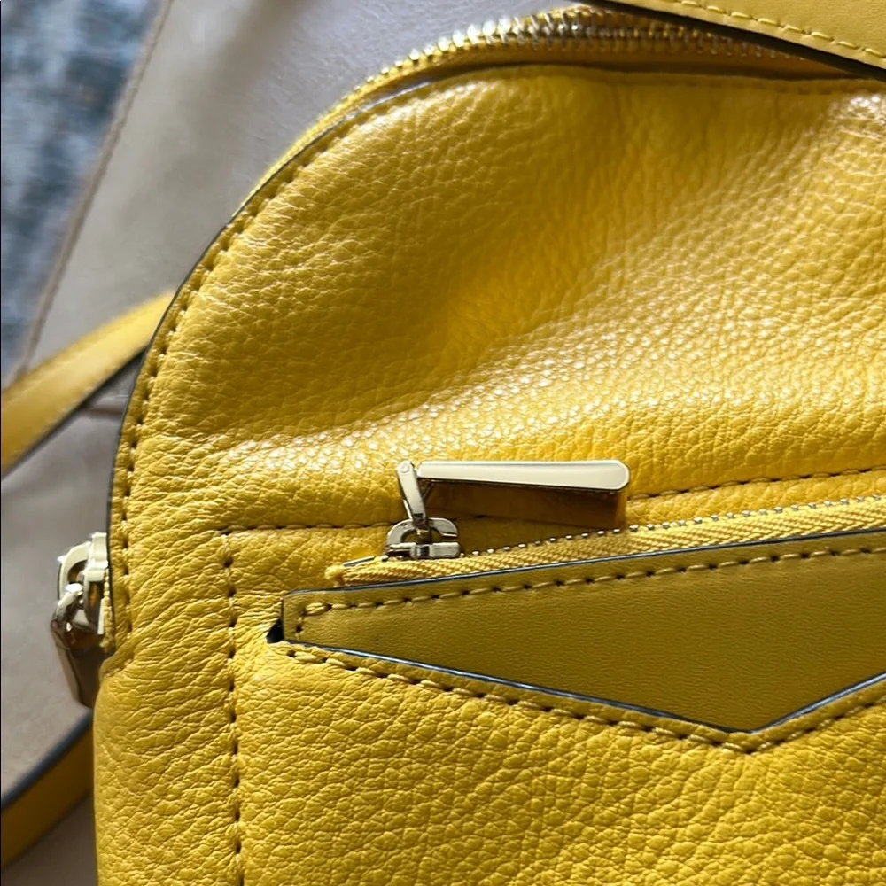 Michael Kors Mustard Mini Bag backpack all leather 7 1/2 x 6 like new